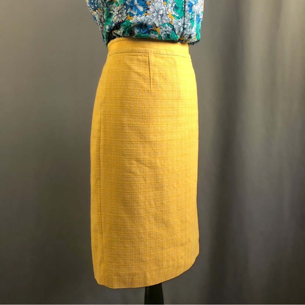Boden Textured Cotton Pencil Skirt